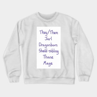 Gender-Neutral Titles (nerdy version, purple) Crewneck Sweatshirt